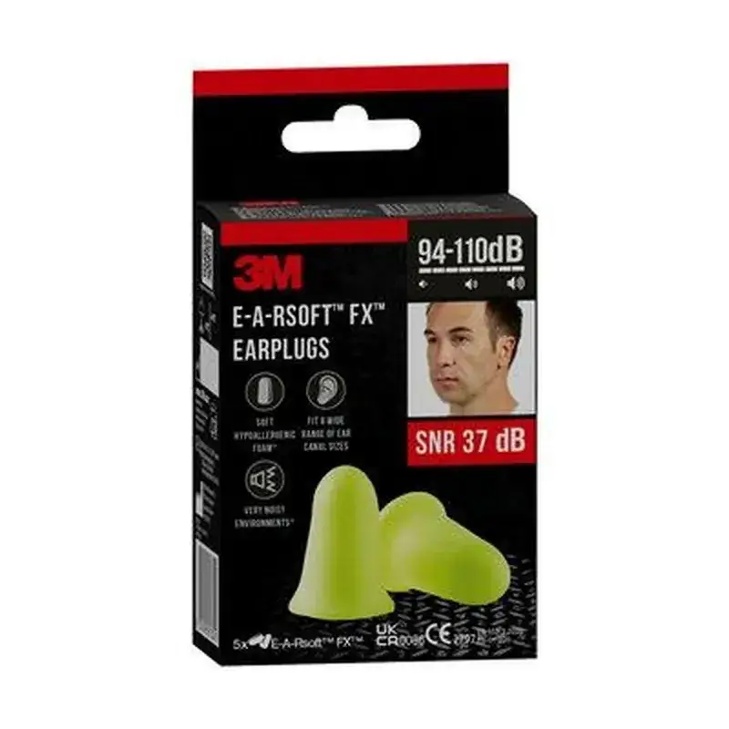 3M™ Tapones De Ruido Earsoft™ - Fx™, Snr 37 Db, 5 pares