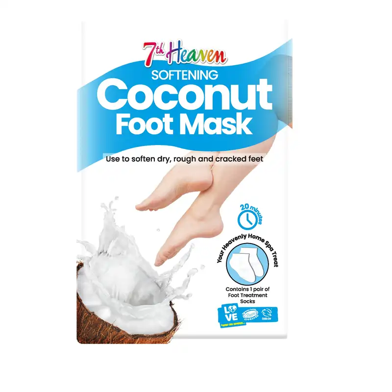 7 Heaven Mascarilla Pies Suavizante Coconut , 2 unidades
