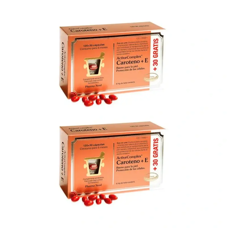 Activecomplex Caroteno Vit E 120 +, 2X30 Cápsulas