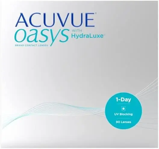 Acuvue  Oasys 1-Day Hydraluxe Technology Lentillas Esféricas Diarias , 90 unidades - -4.00, 8.5, 14.30
