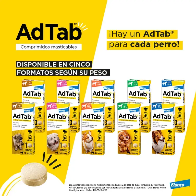 Adtab 225Mg Comprimidos Masticables Perros 5,5-11Kg, 2 Comprimidos - Image 4