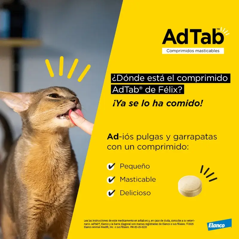 Adtab 48Mg Comprimidos Masticables Gatos 2-8Kg, 2 Comprimidos - Image 5
