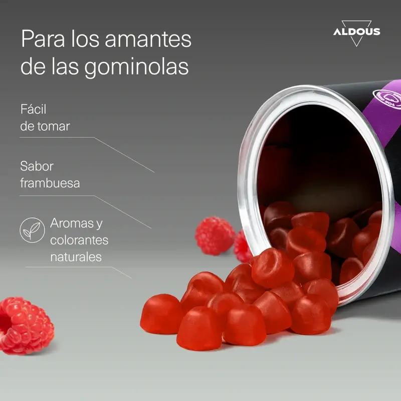 Aldous Bio Colágeno Hidrolizado Con Ácido Hialurónico, Coenzima Q10, Zinc Y Vitaminas, 120 gominolas - Image 4