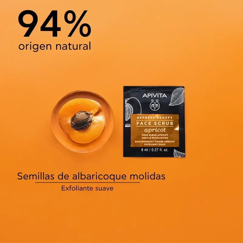 Apivita Express Beauty Exfoliante Albaricoque, 2x8 ml - Image 3