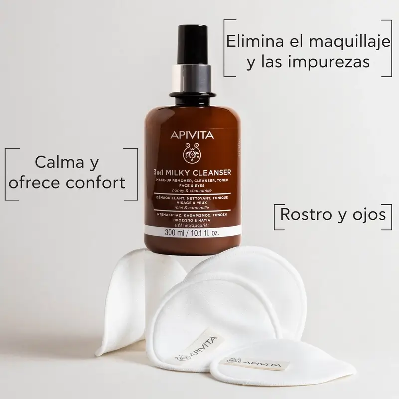Apivita Leche Limpiadora 3 En 1, 300 ml - Image 2