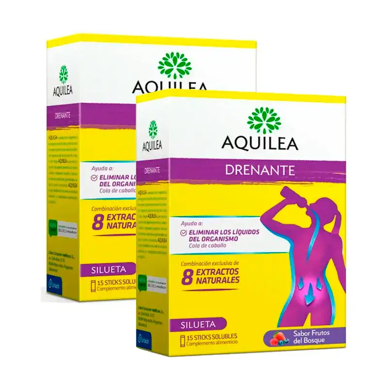 Aquilea Drenante Sabor Frutos Del Bosque, Pack 2 x 15 Sticks