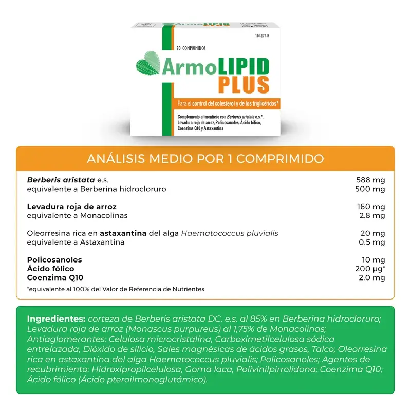 Armolipid Plus Colesterol, 2 x 20 comprimidos - Image 5
