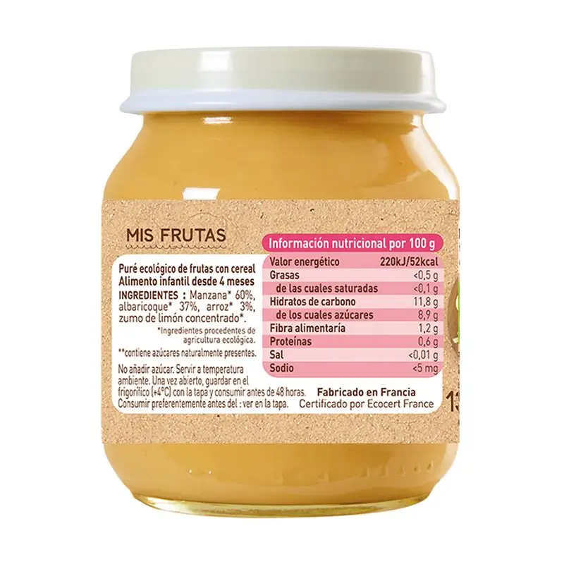 Babybio Frutas con Cereales, 130 gr - Image 2