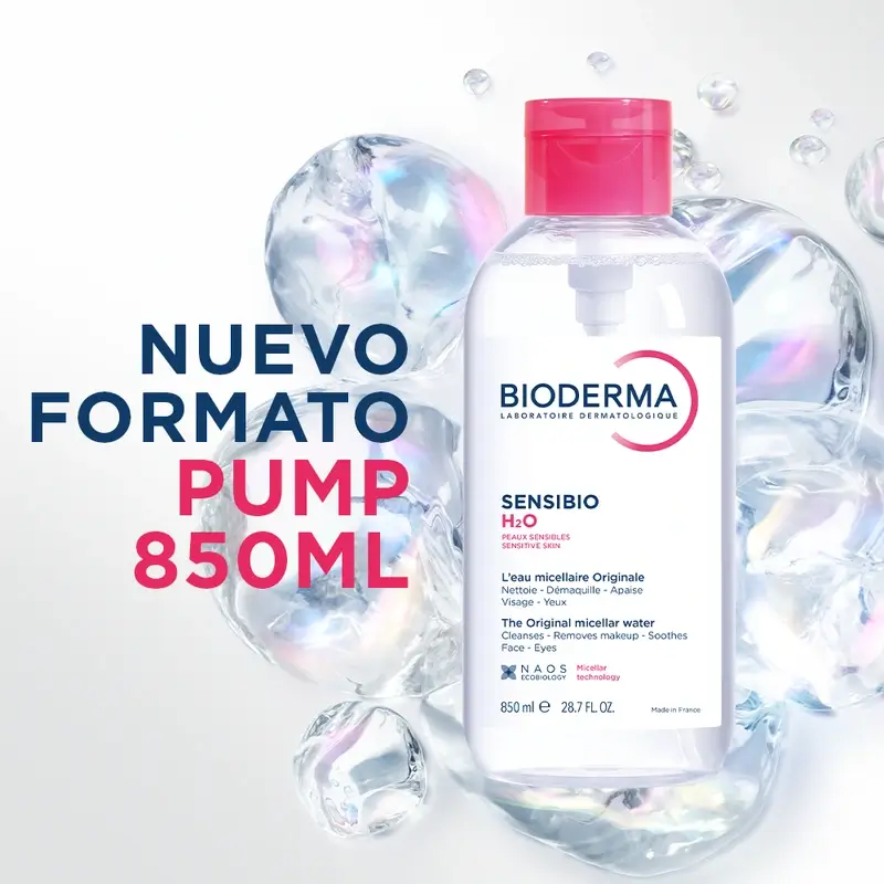 Bioderma Sensibio H2O PUMP Solución Micelar Piel Sensible 850ml - Image 3
