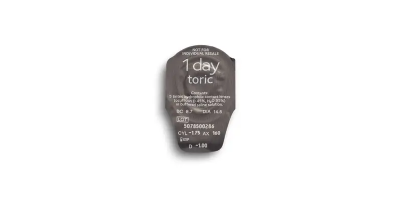 Biomedics 1 Day Lentillas Tóricas Diarias , 30 unidades - -3.25, -0.75, 180, 8.7, 14.50 - Image 3