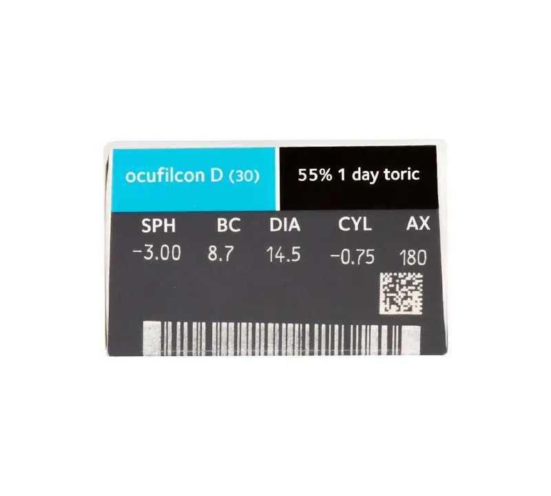 Biomedics 1 Day Lentillas Tóricas Diarias , 30 unidades - -1.75, -0.75, 20, 8.7, 14.50 - Image 2