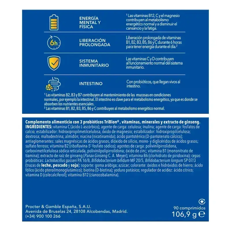Bion3 Energy Multivitamínicos, 2X90 Comprimidos - Image 12
