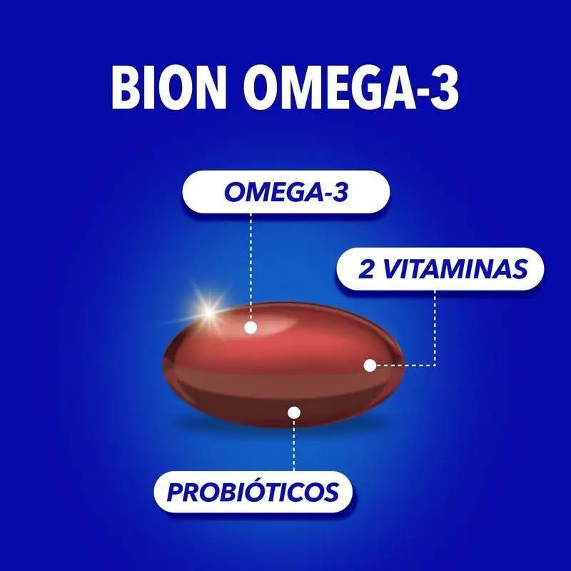 Bion3 Omega-3 Con Probióticos, 30 cápsulas - Image 5
