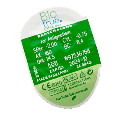 Biotrue One Day Lentillas Tóricas Diarias , 30 unidades - -0.00, -2.75, 180, 8.4, 14.50 - Image 3