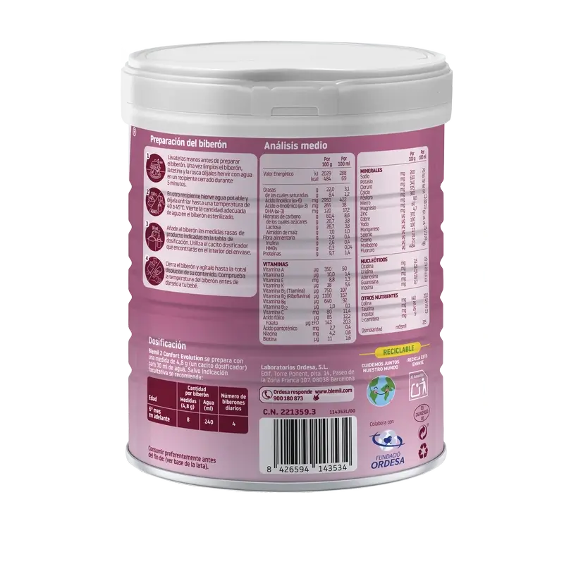 Blemil Confort 2 Confort Evolution, 800 gr - Image 3