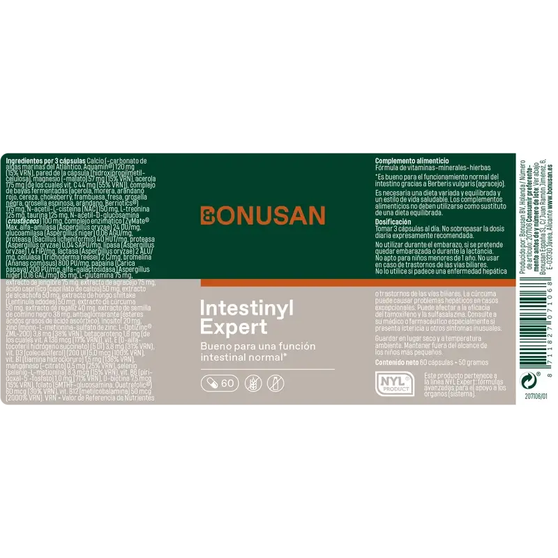 Bonusan Intestinyl Expert, 60 cápsulas - Image 2