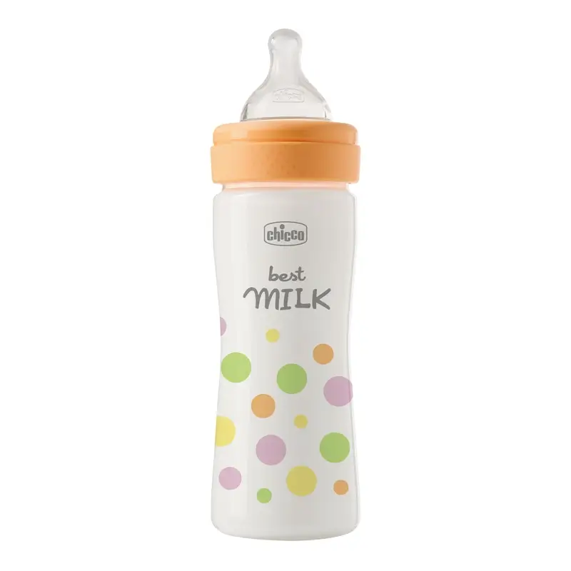 Chicco Biberón Perfecteasy Silicona Naranja 250 Ml Flujo Medio 2M+