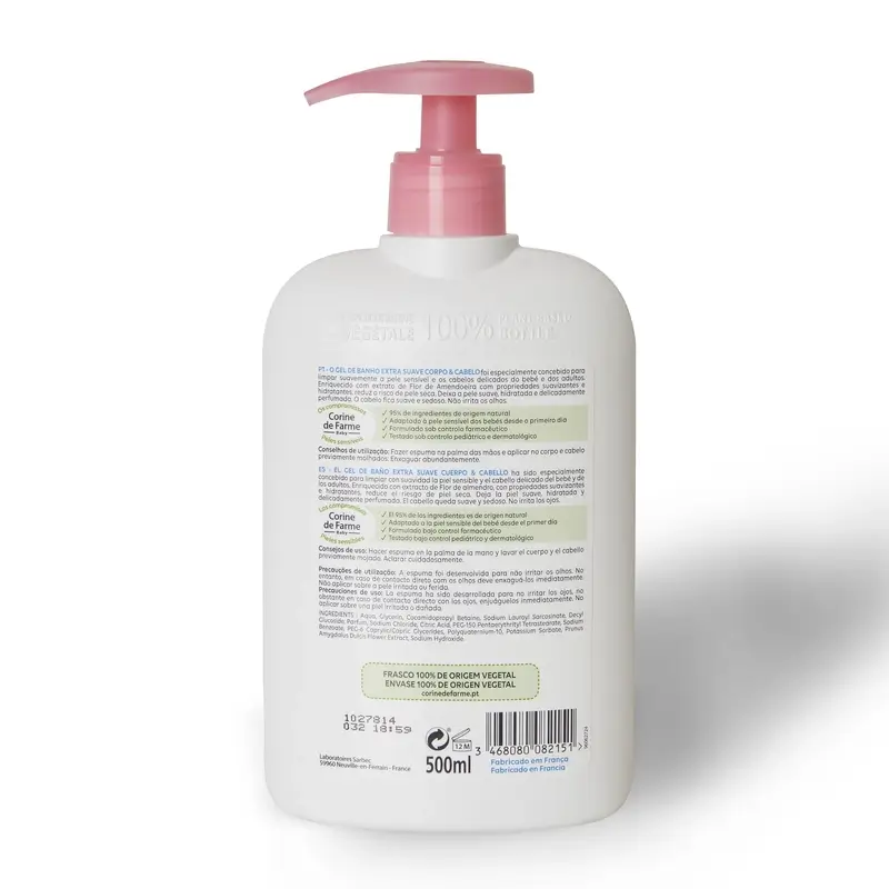 Corine De Farme Gel De Baño Extra Suave Flor De Almendro , 500 ml - Image 2