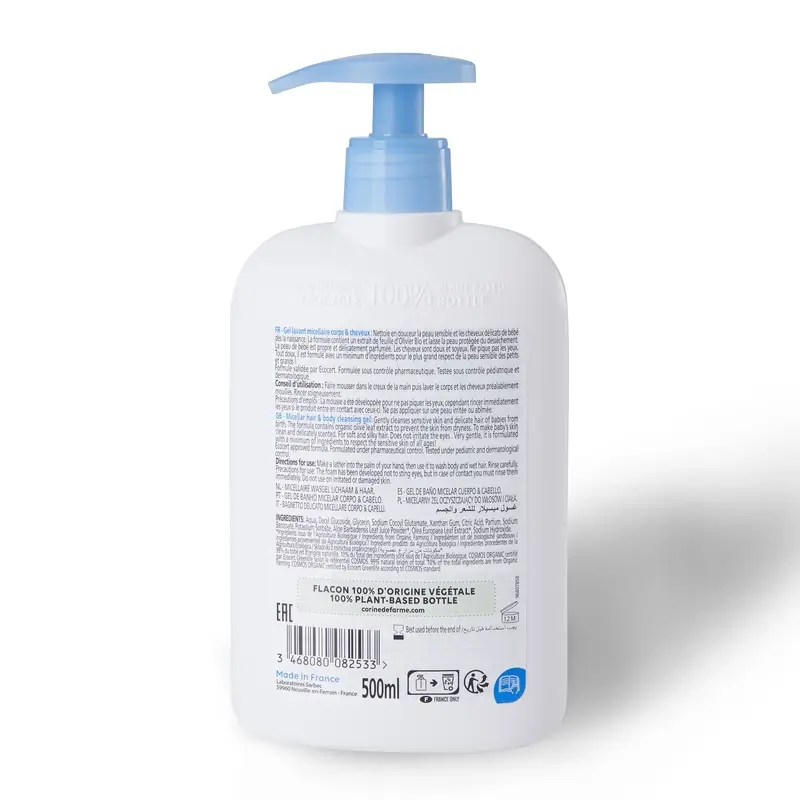 Corine De Farme Gel De Baño Micelar Cuerpo & Cabello Bio Perfumado , 500 ml - Image 2