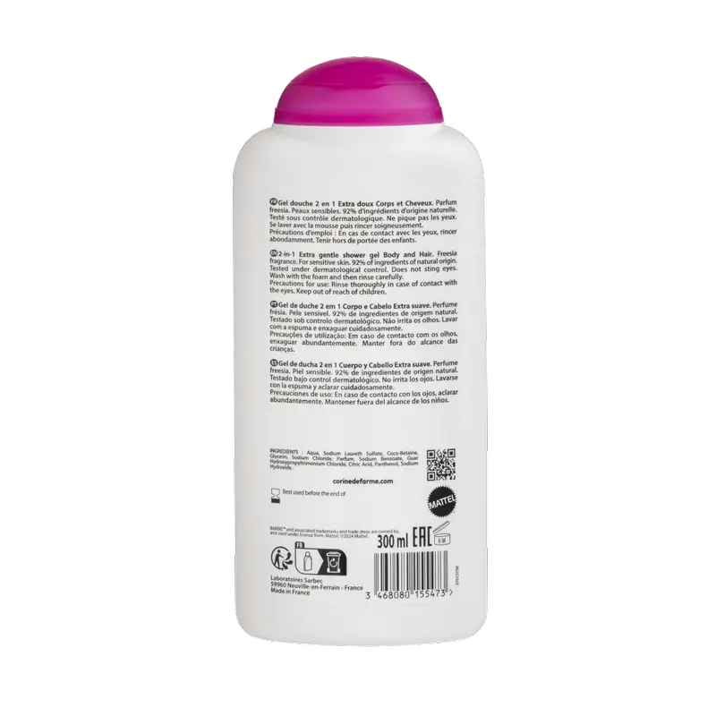 Corine De Farme Gel De Ducha 2 En 1 Barbie, 300 ml - Image 2