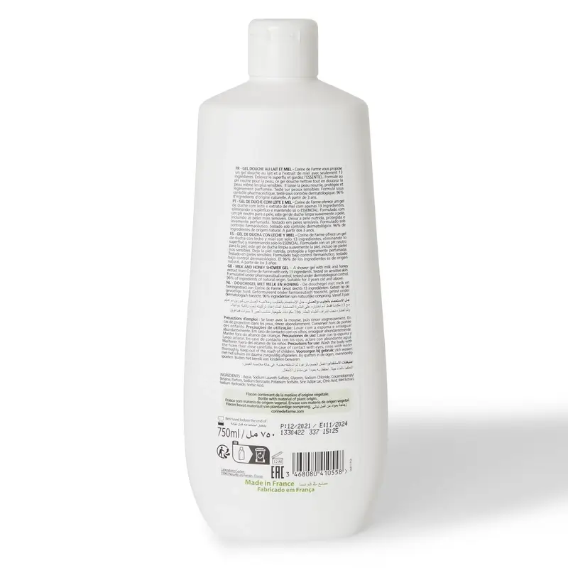 Corine De Farme Gel De Ducha Leche Y Miel , 750 ml - Image 2
