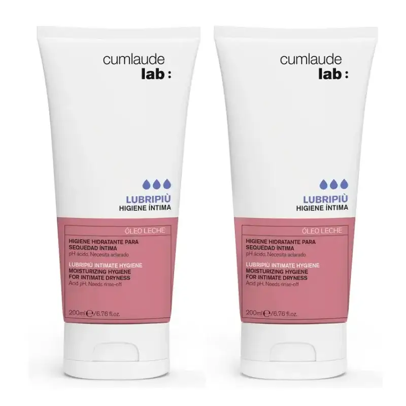 Cumlaude Lab Lubripiù Higiene Íntima Oleo Leche, Pack 2 x 200 ml