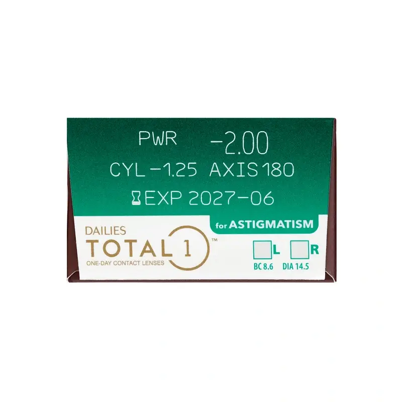 Dailies Total1  Lentillas Tóricas Diarias , 30 unidades - -3.00, -0.75, 40, 8.6, 14.50 - Image 5
