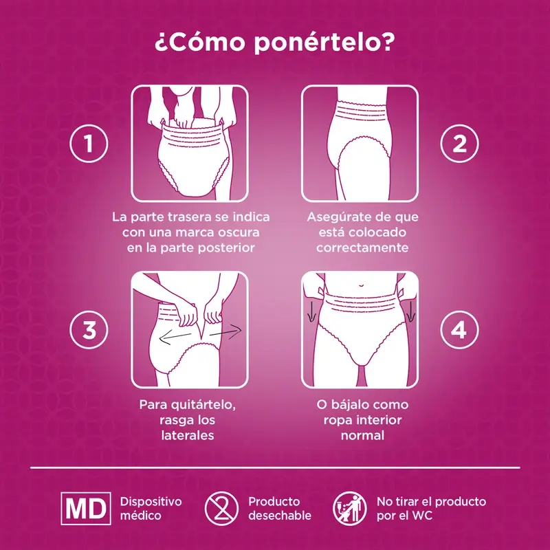 Depend Normal S/M Pañal Adulto Mujer , 10 unidades - Image 5