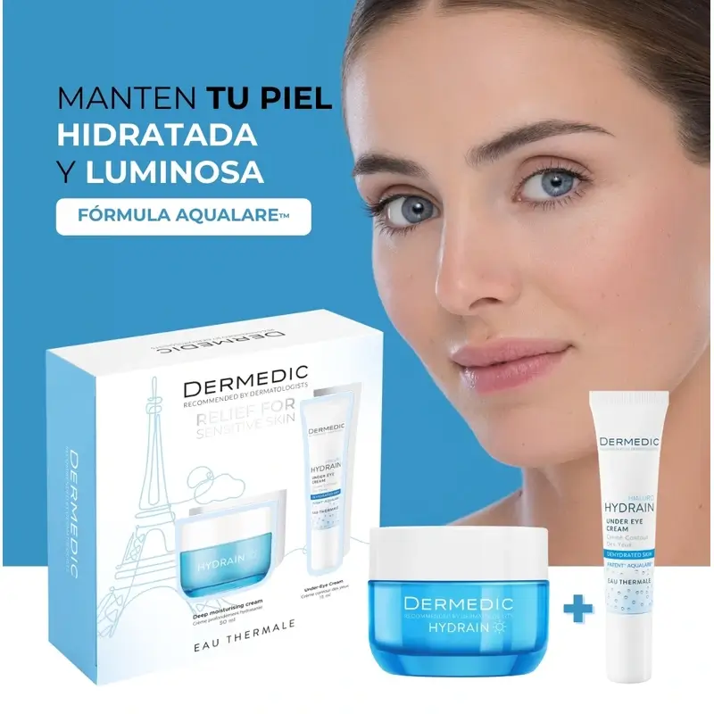 Dermedic Pack Hydrain Crema Hidratante Profunda + Contorno De Ojos , 50 + 15 ml - Image 3
