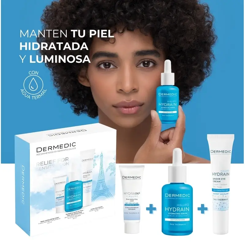 Dermedic Pack Hydrain Rutina Completa , 30 + 2,5 +15 ml - Image 3