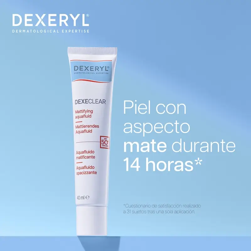 Dexeryl Dexeclear Aquafluido Matificante Spf50+ , 40 ml - Image 3