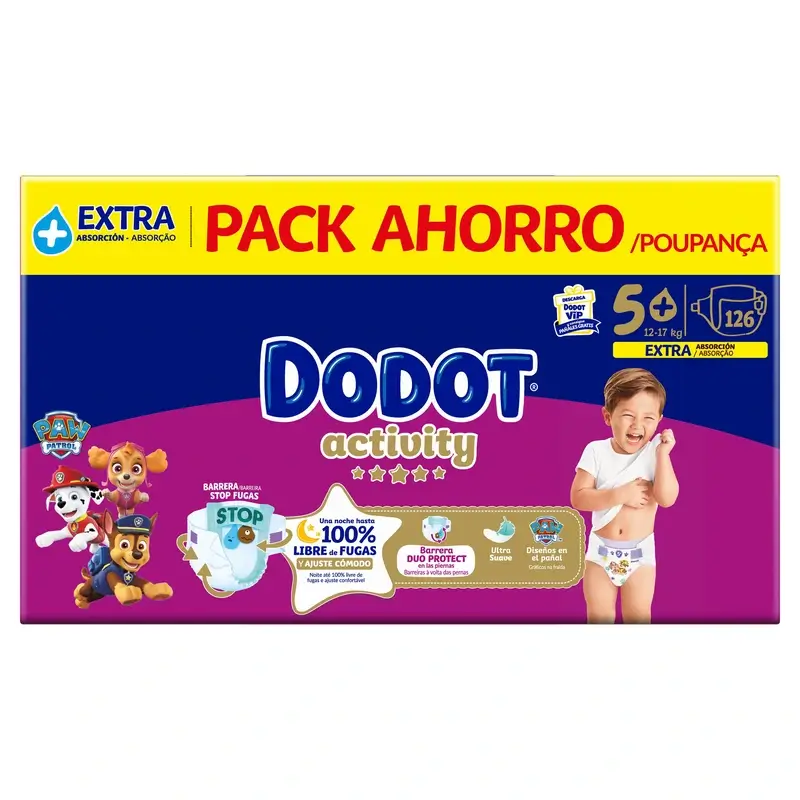 Dodot Activity Talla 5+, 12kg-17kg, 126 Pañales - Image 3