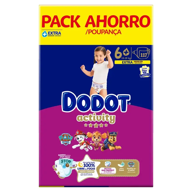 Dodot Activity Talla 6+, 14kg-19kg, 117 Pañales - Image 2