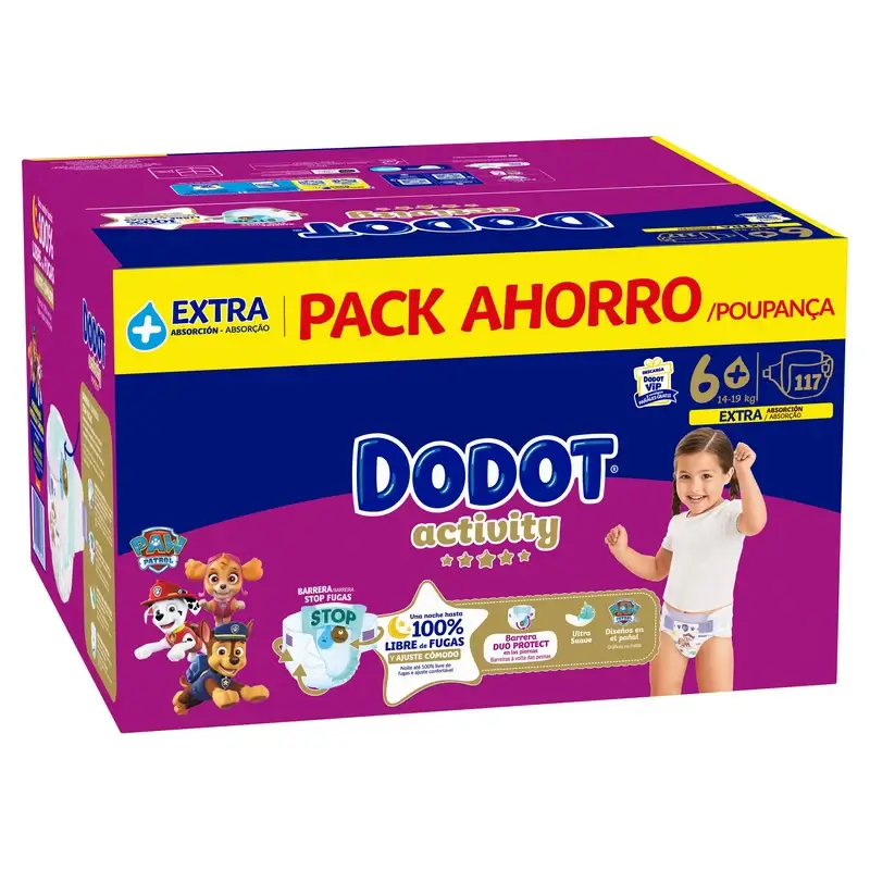 Dodot Activity Talla 6+, 14kg-19kg, 117 Pañales - Image 4