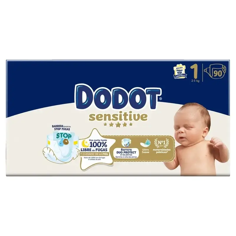 Dodot Pañal Sensitive Jumbo Pack Talla 1 , 3X90 Unidades - Image 3