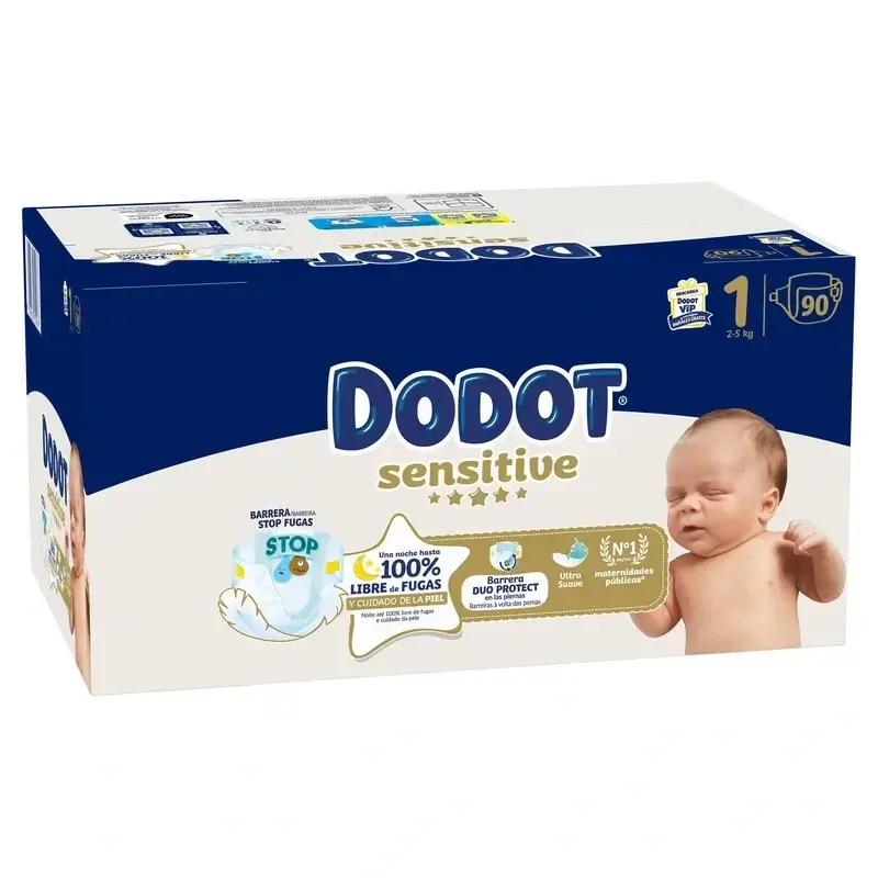 Dodot Pañal Sensitive Jumbo Pack Talla 1 , 3X90 Unidades - Image 4