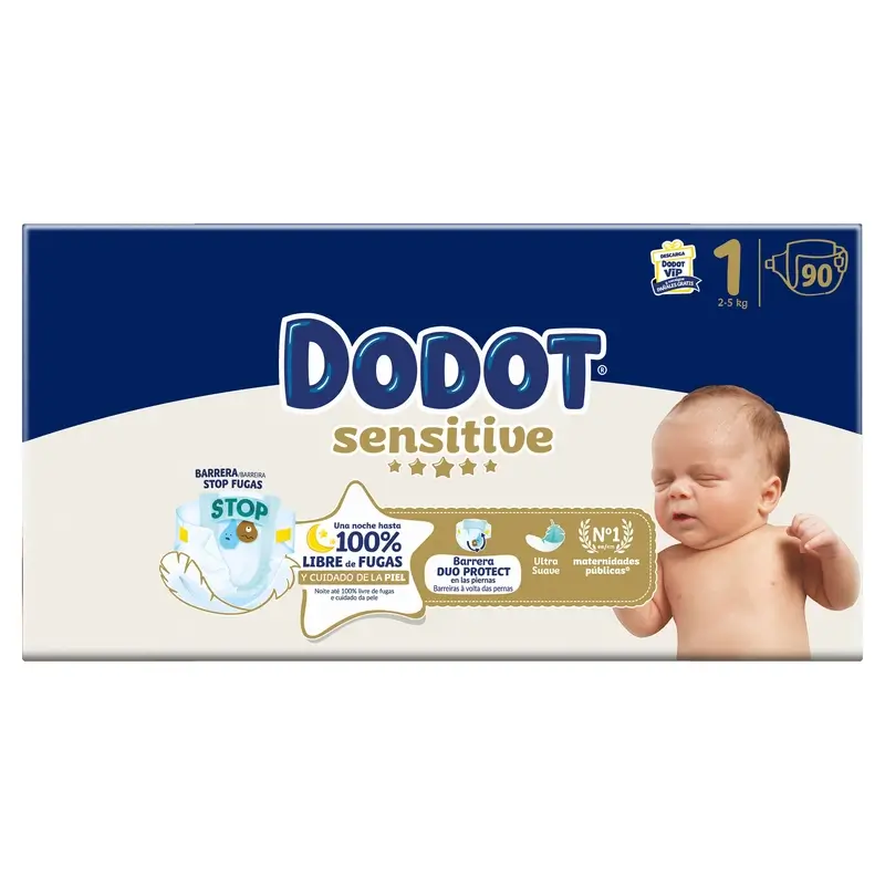 Dodot Sensitive Talla 1, 2kg-5kg, 90 Pañales - Image 3