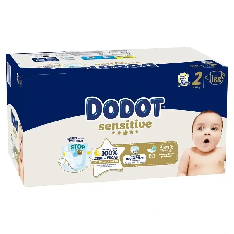 Dodot Pañal Sensitive Jumbo Pack Talla 2 , 3X88 Unidades - Image 4