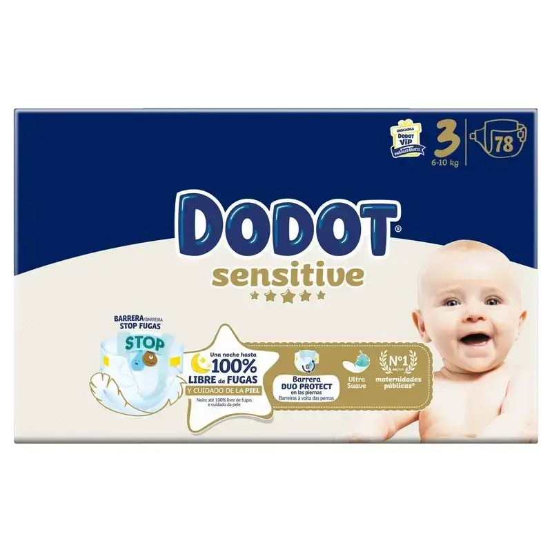 Dodot Pañal Sensitive Jumbo Pack Talla 3 , 3X78 Unidades - Image 4