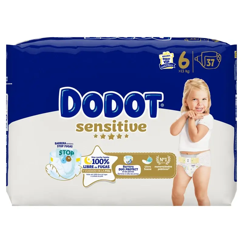 Dodot Sensitive Talla 6, >13kg, 37 Pañales - Image 3