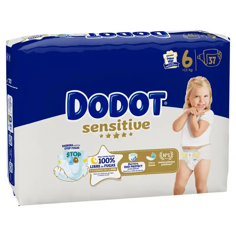 Dodot Sensitive Talla 6, >13kg, 37 Pañales - Image 4