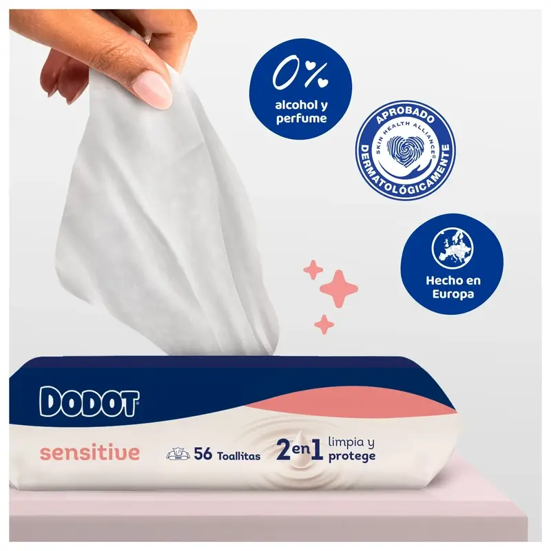 Dodot Toallitas Sensitive, 12x56, 672 unidades - Image 4