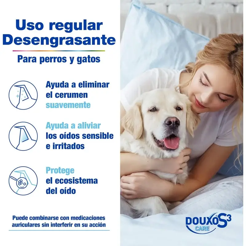 Douxo S3 Care Loción Auricular Perros Y Gatos Uso frecuente, 120 ml - Image 3