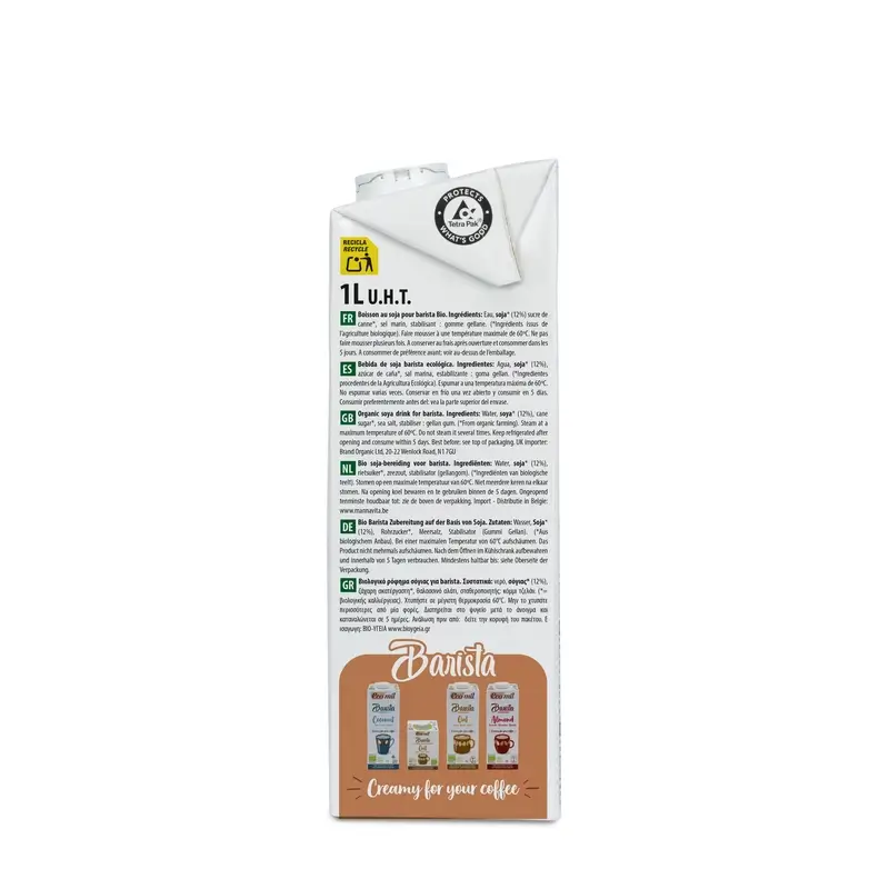 Ecomil Bebidas Vegetales Soja Barista Ecológica, 1 litro - Image 2