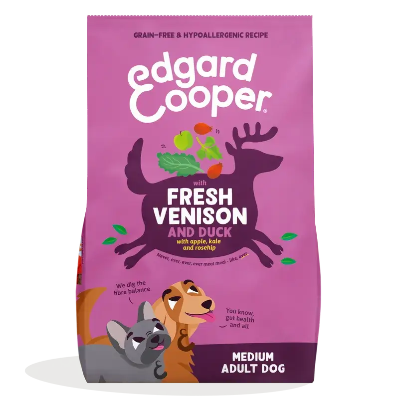 Edgard & Cooper Pienso Para Perros Adultos Medianos Con Venado Y Pato Frescos , 7 kg