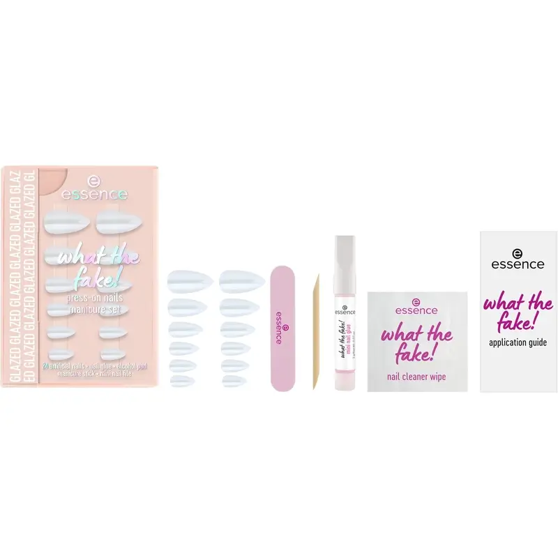 Essence Set De Manicura Con Uñas Postizas What The Fake! Press-On Nails 01 , 28 unidades - Image 3