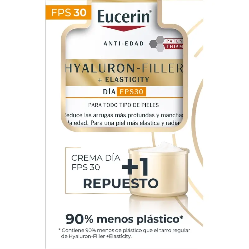 Eucerin Pack Antiedad Elasticity Día Fps 30, 50 Ml+ Recarga, 50 Ml