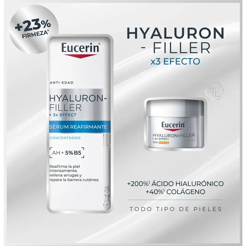 Eucerin Pack Antiedad - Firming Sérum 3D, 30 Ml + Mini Talla Día Fps 30, 20 Ml
