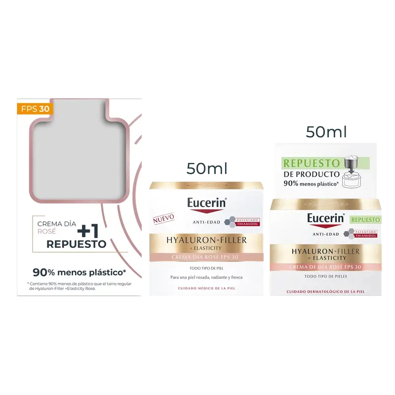 Eucerin Pack Antiedad Rosé Fps 30, 50 Ml + Recarga, 50 Ml - Image 2