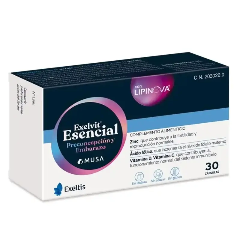 Exelvit Esencial Preconcepción y Embarazo, Pack 4 x 30 Cápsulas - Image 2